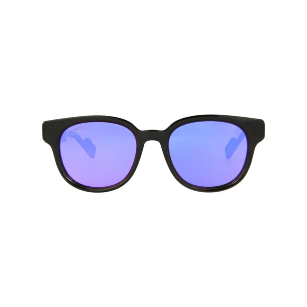Gucci Round-Frame Injection Sunglasses Black Mens